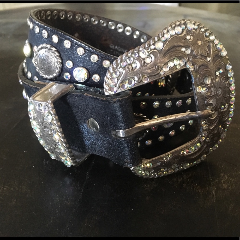 Genuine black leather Nocona belt (Large)